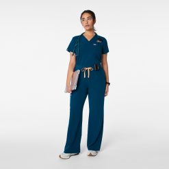 Alternative view of Figs High Waisted Isabel Wide Leg Scrub Pants - Medical Scrub Pants, Healthcare Uniform