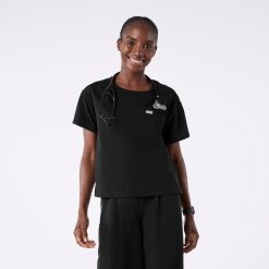 Figs Cabral Relaxed Crewneck Scrub Top - Medical Scrub Top, Healthcare Uniform