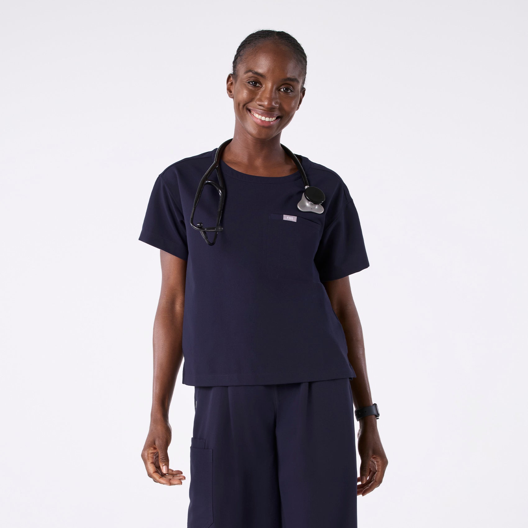 Figs Cabral Relaxed Crewneck Scrub Top - Medical Scrub Top, Healthcare Uniform - Image 3