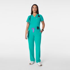 Alternative view of Figs High Waisted Salida Straight Leg Scrub Pants - Medical Scrub Pants, Healthcare Uniform