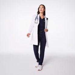 Alternative view of Figs Bellevue Slim Long Lab Coat - Medical Lab Coat, Healthcare Workwear