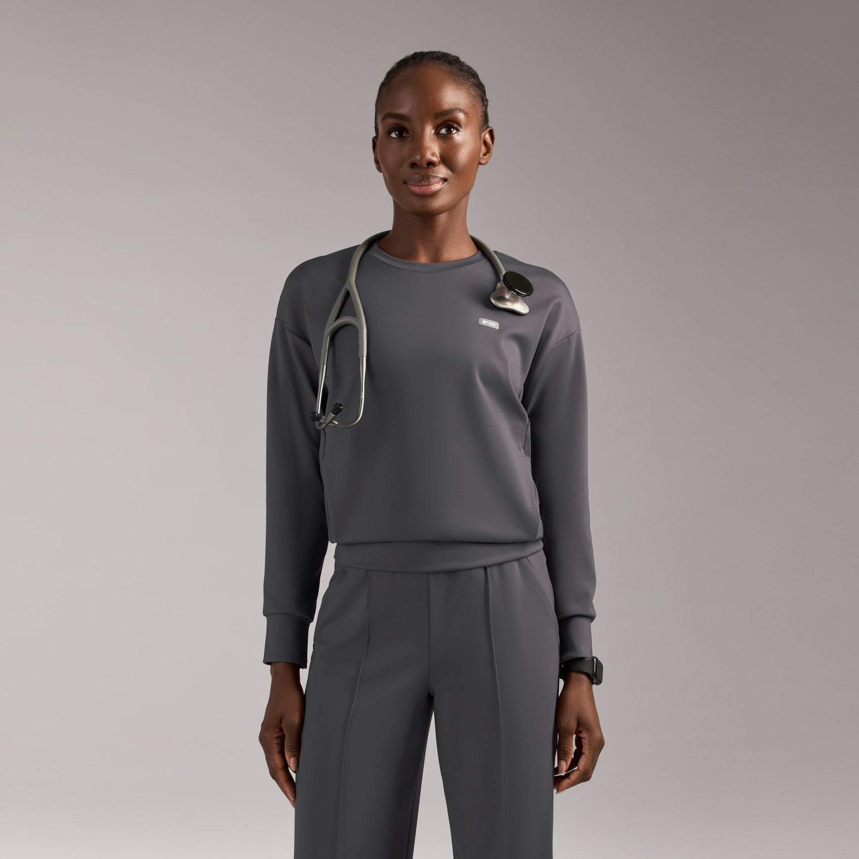 Figs Cornelia FORMx Crewneck Scrub Top - Medical Scrub Top, Healthcare Uniform