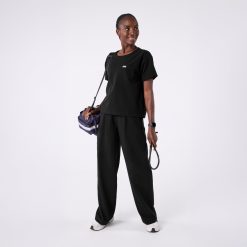 Alternative view of Figs Cabral Relaxed Crewneck Scrub Top - Medical Scrub Top, Healthcare Uniform