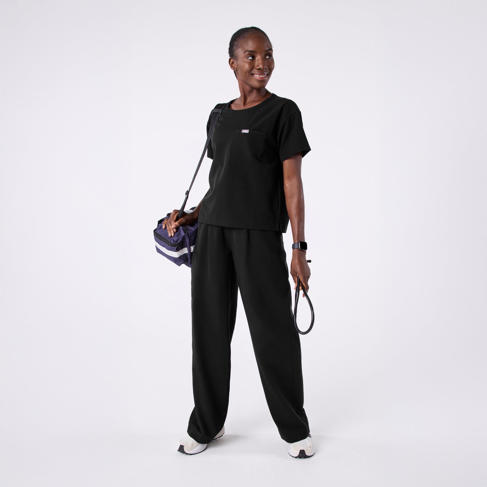 Figs Cabral Relaxed Crewneck Scrub Top - Medical Scrub Top, Healthcare Uniform - Image 2