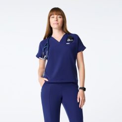 Figs Carlota Relaxed V-Neck Scrub Top - Medical Scrub Top, Healthcare Uniform