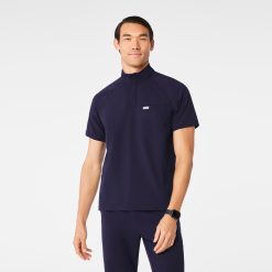 Figs Timmons Mock Neck ? Zip Scrub Top - Medical Scrub Top, Healthcare Uniform