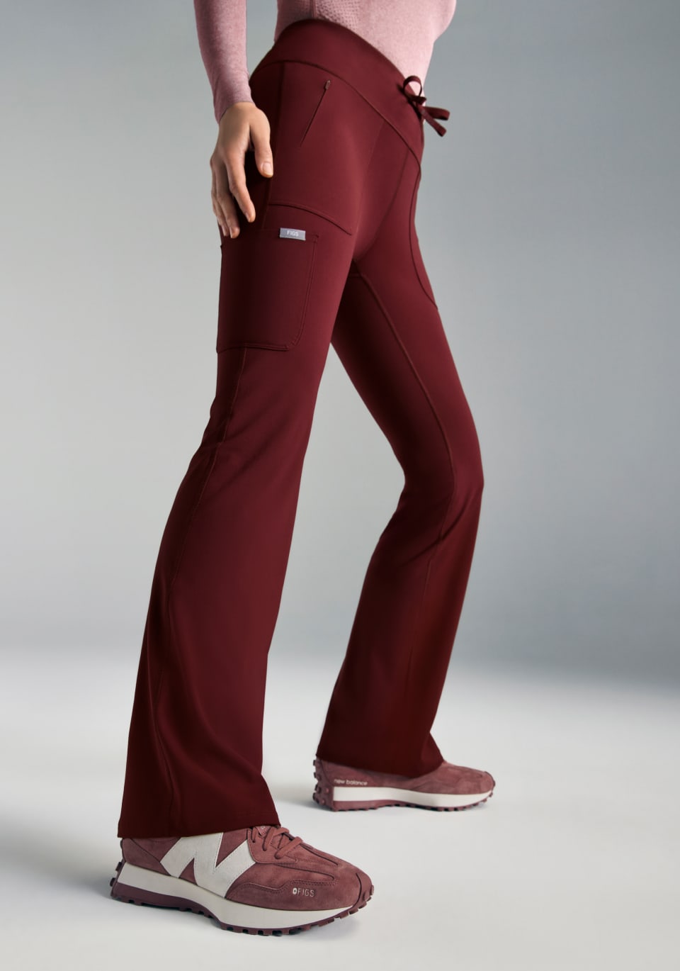 Figs High Waisted Ashland Flare ScrubLegging - Scrub Leggings, Medical Workwear - Image 14