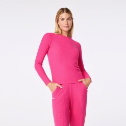 Figs Off-Shift Waffle Crewneck Top - Medical Apparel, Healthcare Workwear