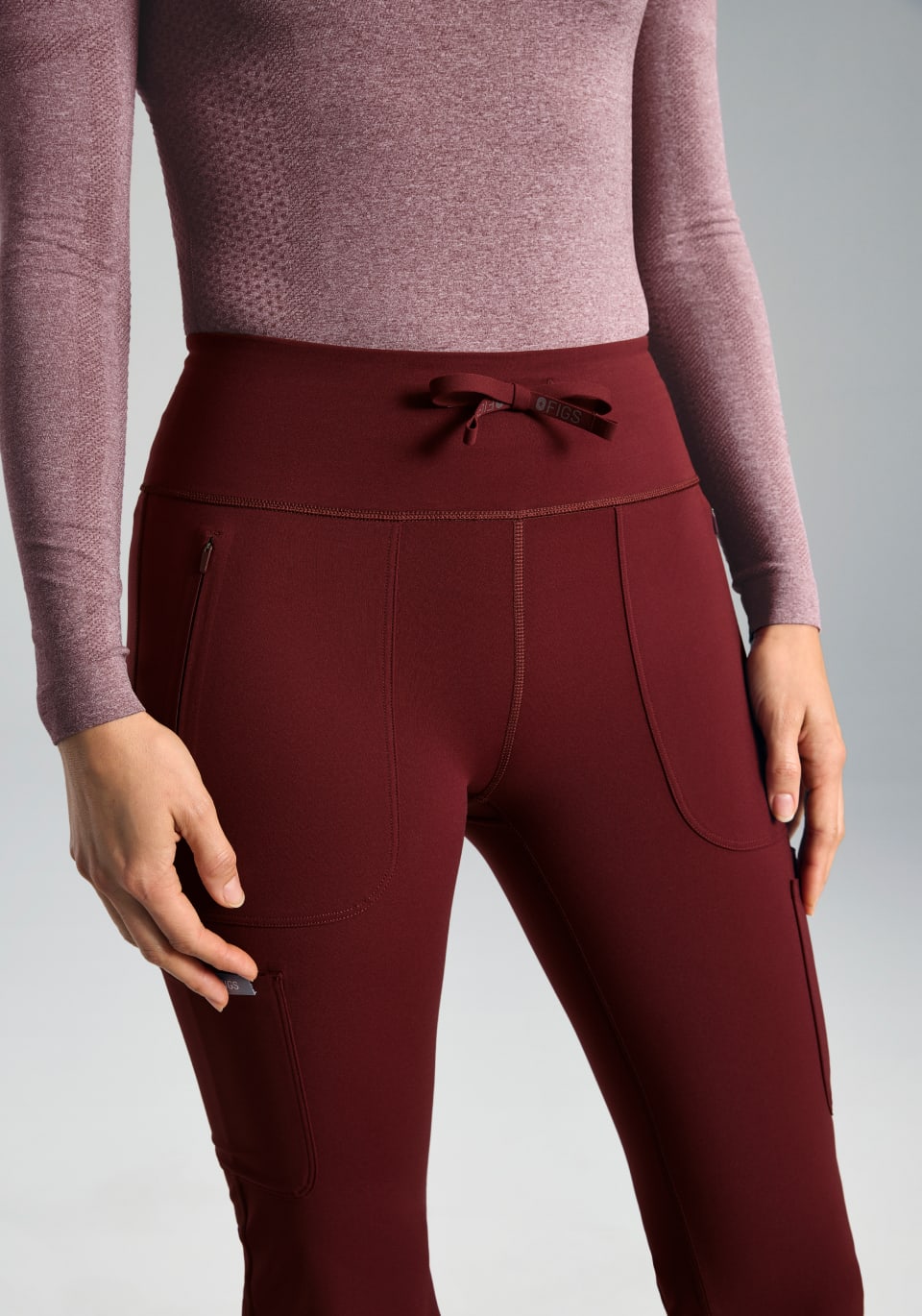 Figs High Waisted Ashland Flare ScrubLegging - Scrub Leggings, Medical Workwear - Image 13