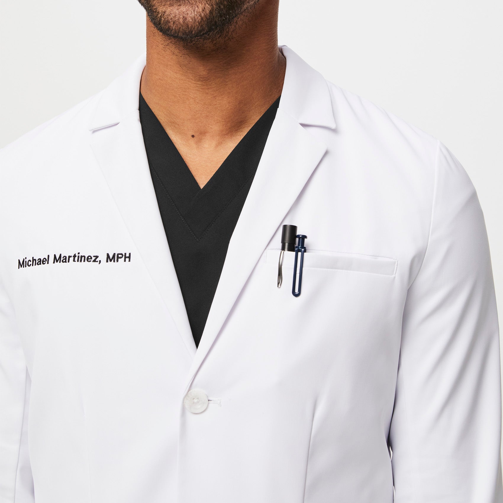 Figs Harlem Classic Short Lab Coat - Medical Lab Coat, Healthcare Workwear - Image 6