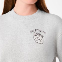 Alternative view of Figs Off-Shift Do It With Heart Crewneck Sweatshirt - Medical Apparel, Healthcare Workwear