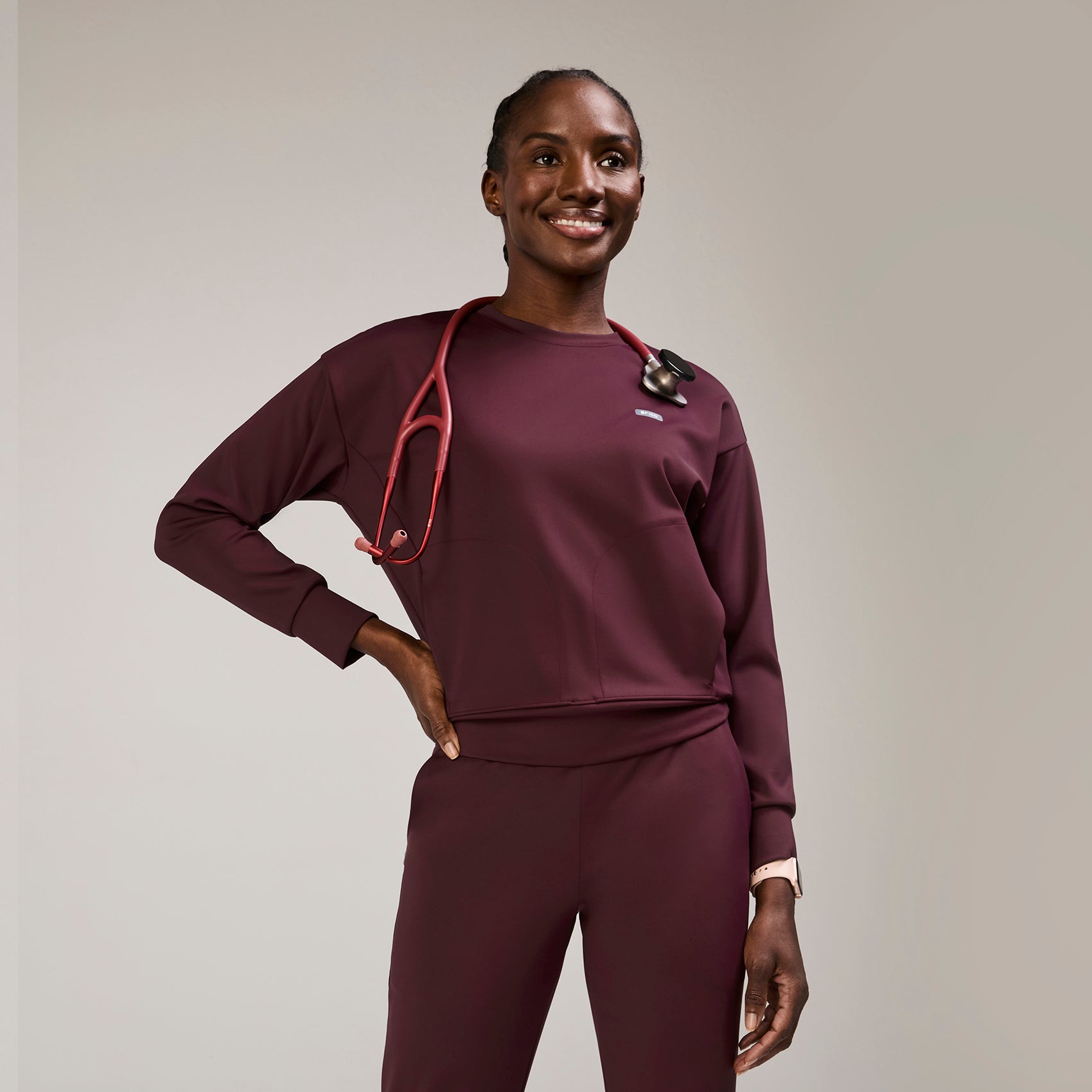 Figs Cornelia FORMx Crewneck Scrub Top - Medical Scrub Top, Healthcare Uniform - Image 5