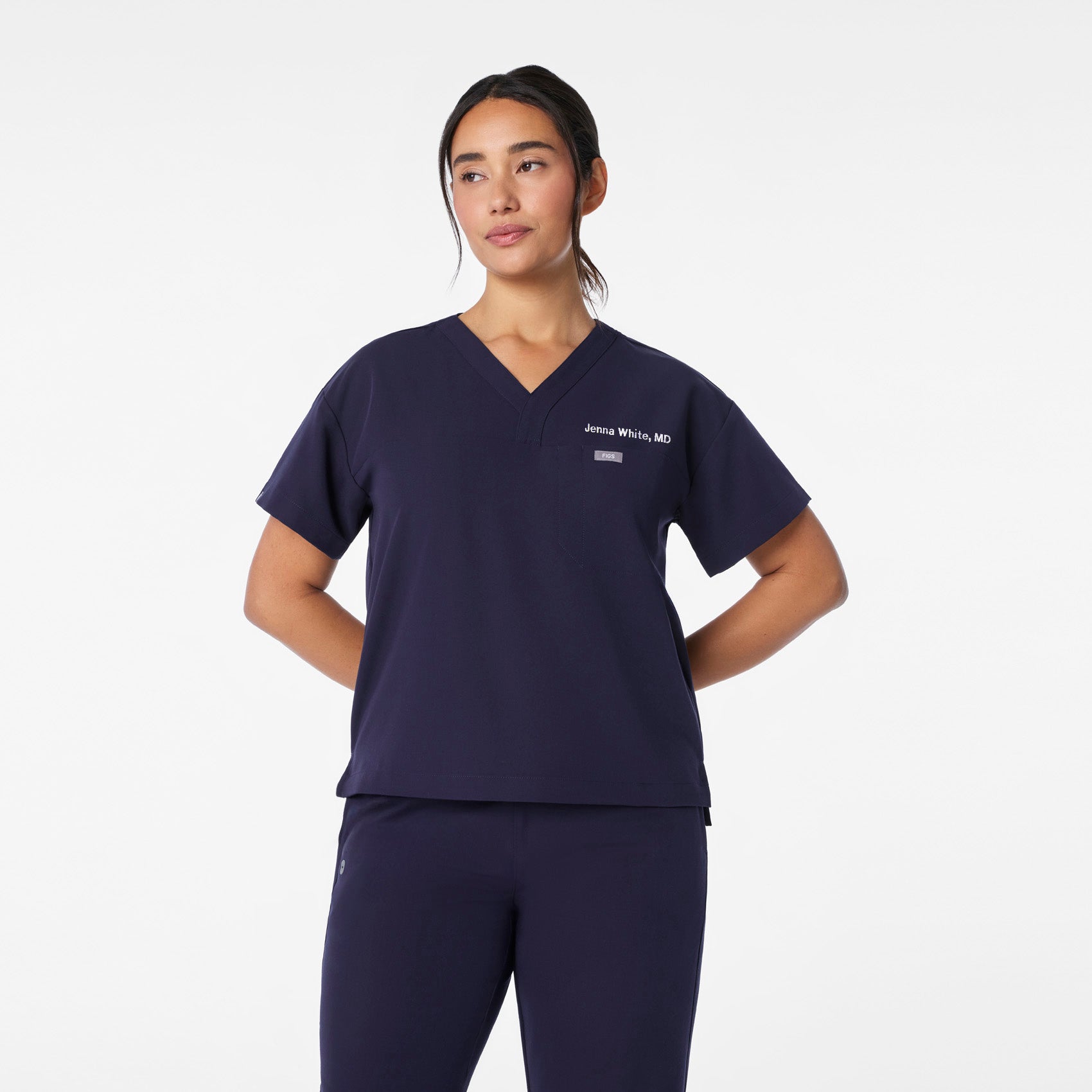 Figs Pagosa Relaxed V-Neck Scrub Top - Medical Scrub Top, Healthcare Uniform - Image 4