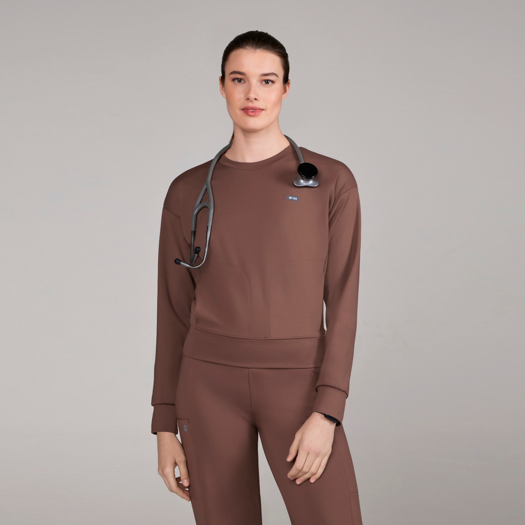 Figs Cornelia FORMx Crewneck Scrub Top - Medical Scrub Top, Healthcare Uniform - Image 9