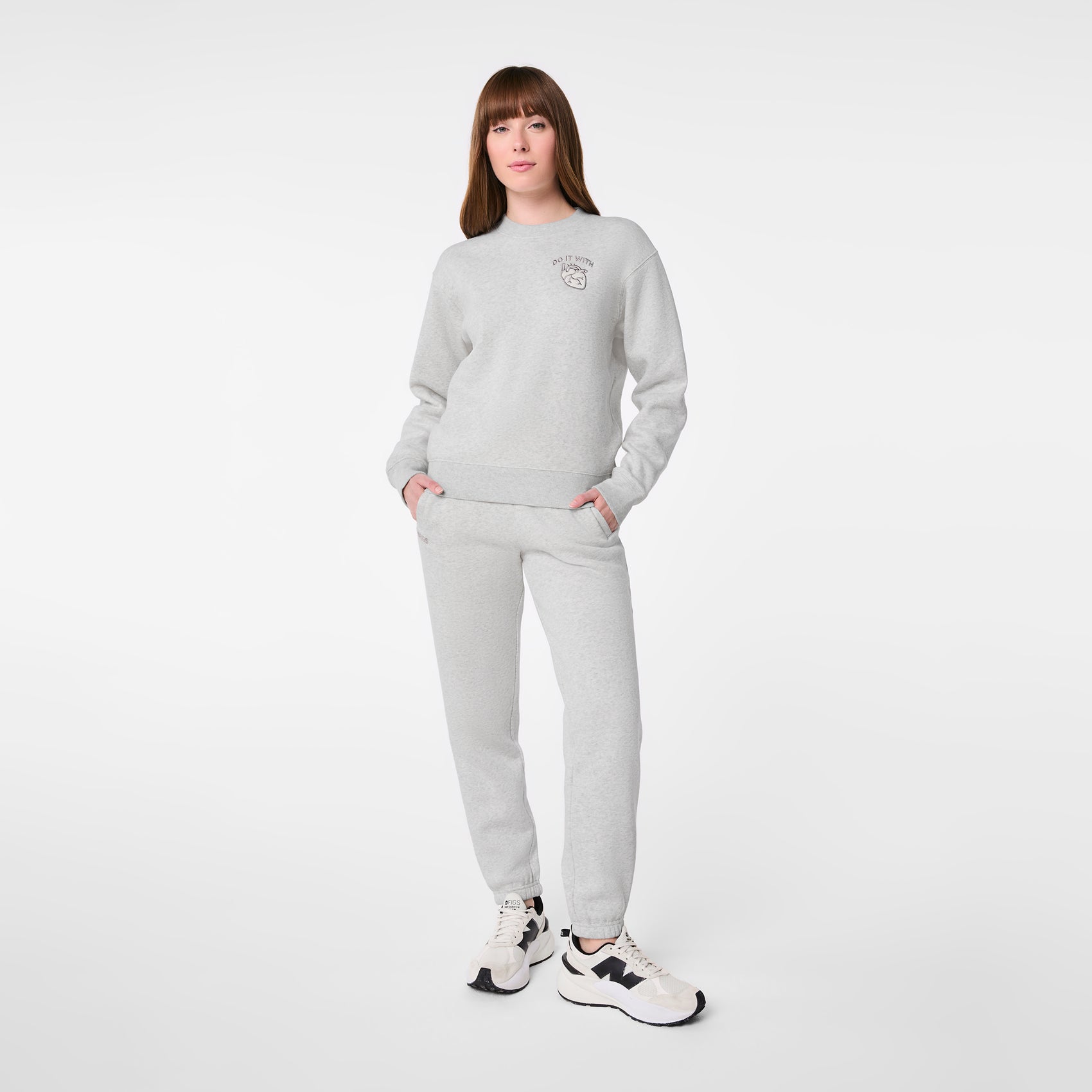 Figs Off-Shift Do It With Heart Crewneck Sweatshirt - Medical Apparel, Healthcare Workwear - Image 3