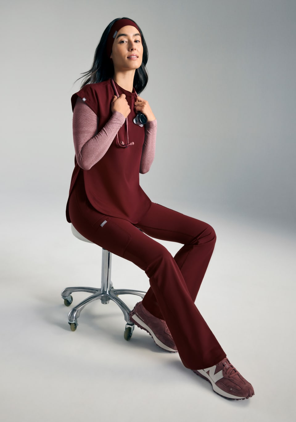 Figs High Waisted Ashland Flare ScrubLegging - Scrub Leggings, Medical Workwear - Image 11