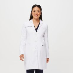 Alternative view of Figs Bellevue Classic Long Lab Coat - Medical Lab Coat, Healthcare Workwear