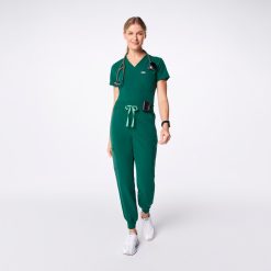 Alternative view of Figs High Waisted Uman Relaxed Jogger Scrub Pants - Medical Scrub Pants, Healthcare Uniform