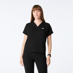 Alternative view of Figs Carlota Relaxed V-Neck Scrub Top - Medical Scrub Top, Healthcare Uniform