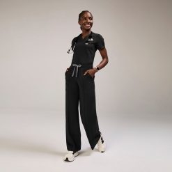 Alternative view of Figs High Waisted Salina FORMx Wide Leg Scrub Pants - Medical Scrub Pants, Healthcare Uniform