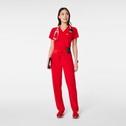 Alternative view of Figs High Waisted Livingston Basic Scrub Pants - Medical Scrub Pants, Healthcare Uniform