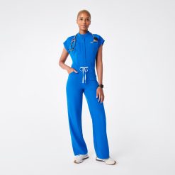 Figs Rafaela Cargo Wide Leg ScrubJumpsuit - Medical Apparel, Healthcare Workwear